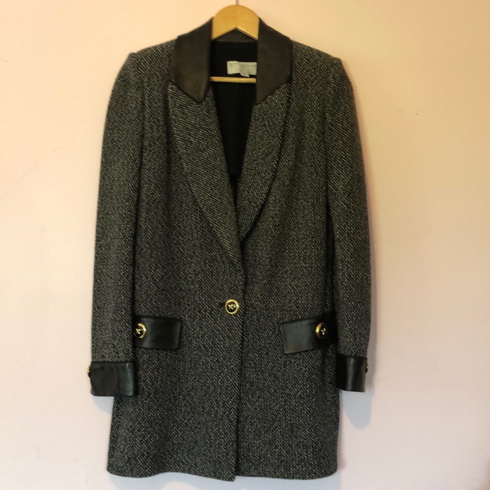 Stunning St. John Leather-trimmed Jacket - Size 12